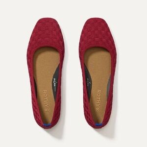 Rothy's The Max Square Ruby Red Size 8.5 US Flats  210-019 New in Box